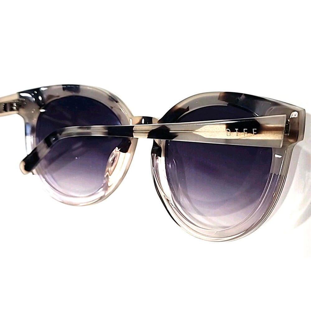 Diff Gemma Gray Tortoise Oversized Round Sunglass… - image 7